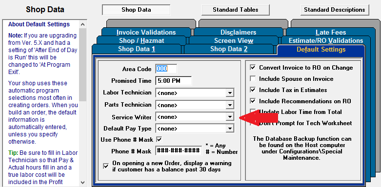 Default Service Writer